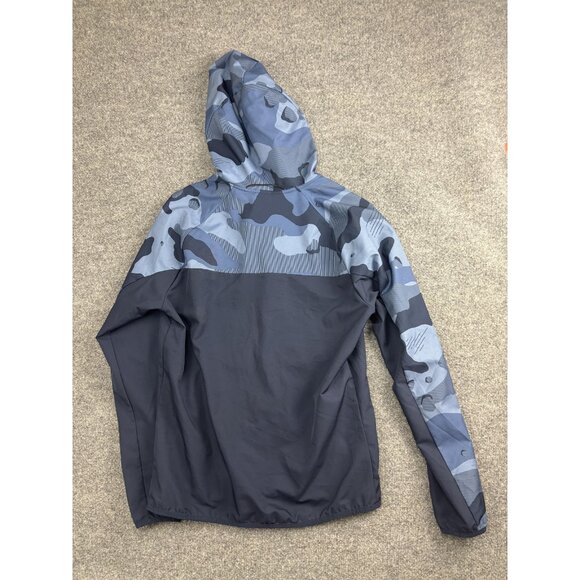 Nike Jacket Mens Small Navy Blue Camo Dri-FIT Hooded Full Zip Running Training - Picture 6 of 6